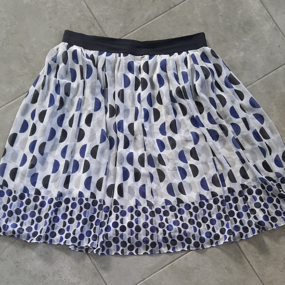 White House Black Market polka dot  Skirt Size 14